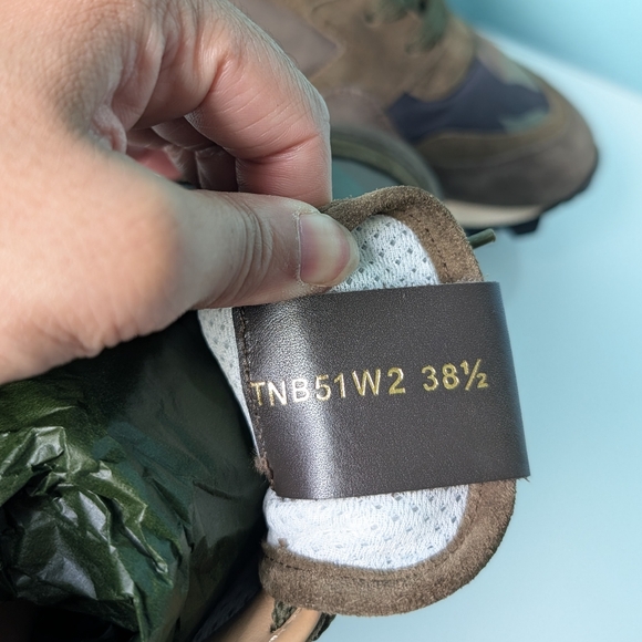 VALENTINO GARAVANI Military Green Camo Nylon Suede Rockrunner Sneakers sz 38.5 - Picture 10 of 15